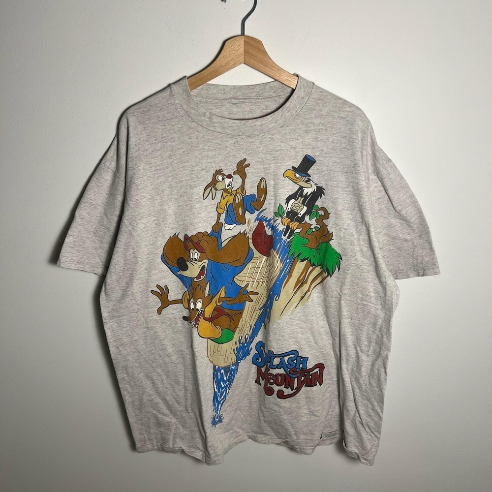Disney Splash Mountain Shirt Mens XL Gray Brer Rabbit Ride Graphic Tee